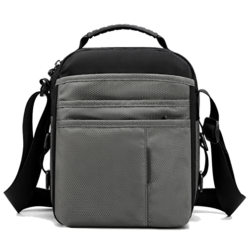 jonam Herrentasche Männer kleine quadratische Oxford Tuch Tasche Messenger Schulter Tote Handtasche graue Business Messenger Schultertasche Geschenk von jonam