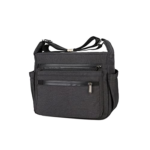 jonam Herrentasche Mode Männer Messenger Bags Casual Canvas Herren Tasche Männliche Reise Paket Umhängetasche Männer Handtaschen(Color:Black) von jonam