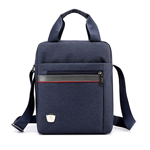 jonam Herrentasche Mode Männer Tasche Nylon wasserdichte Umhängetasche Massivfarbe Zip Weicher Crossbody Vielseitige Reisetasche Geldbörsen und Handtaschen(Color:Blue) von jonam