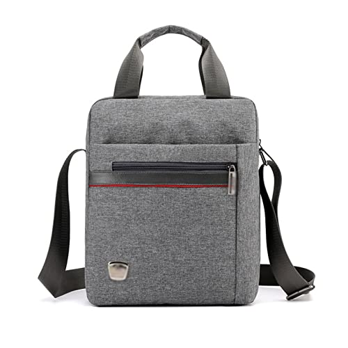 jonam Herrentasche Mode Männer Tasche Nylon wasserdichte Umhängetasche Massivfarbe Zip Weicher Crossbody Vielseitige Reisetasche Geldbörsen und Handtaschen(Color:Grijs) von jonam