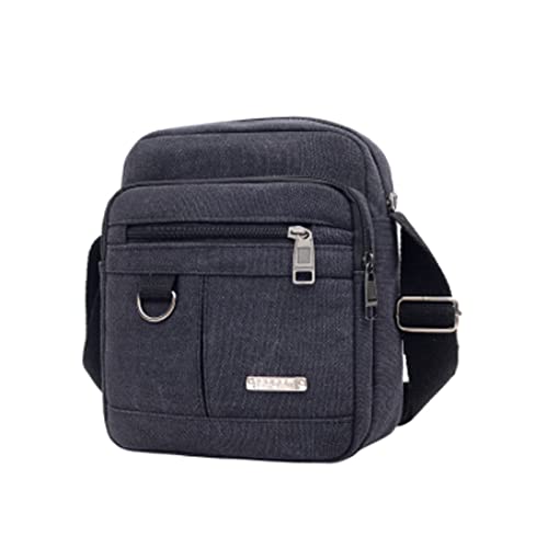 jonam Herrentasche Mode Mode Reisetasche Messenger Umhängetasche Leinwand Klassische Freizeit Multifunktionale Messenger Bag(Color:A) von jonam