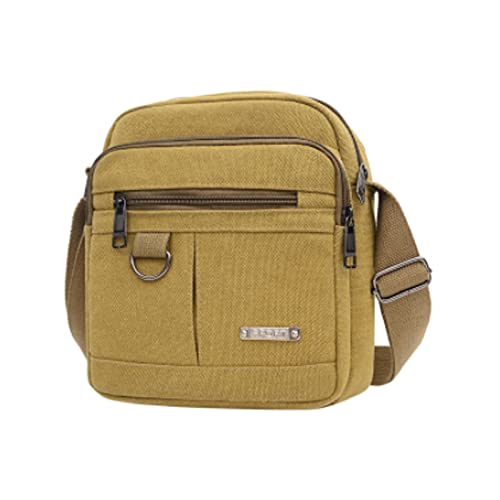 jonam Herrentasche Mode Mode Reisetasche Messenger Umhängetasche Leinwand Klassische Freizeit Multifunktionale Messenger Bag(Color:C) von jonam