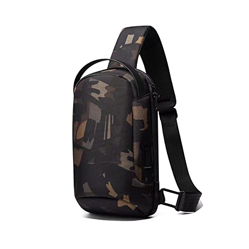 jonam Herrentasche Multifunctional Messenger Bag Men Anti-Theft Shoulder Messenger Bag Waterproof Short Travel Chest Bag(Color:Camouflage) von jonam