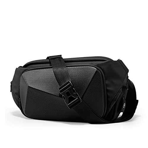 jonam Herrentasche Multifunktionaler Messenger Bag USB Aufladung Umhängetasche Männer Diebstahlwasserdiebstahl Wasserdichte Kurzstreckenreihe Brusttasche von jonam