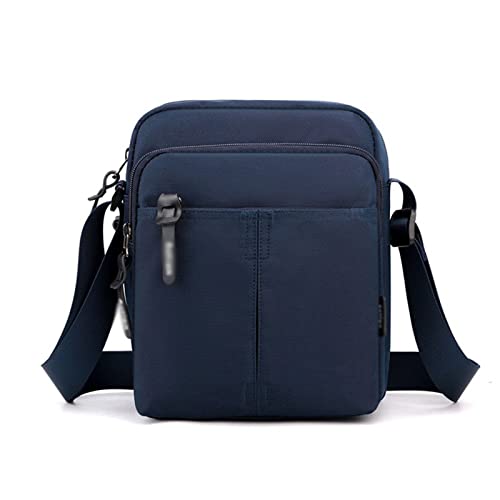 jonam Herrentasche Unisex Männer Umhängetasche Mann Business Crossbody Bag Vintage Jungen Messenger Bag Nylon Licht Männliche Geldbörse Casual Sport Handtaschen(Color:Blue) von jonam