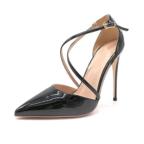 jonam High Heels Cross Open In Middle Women Lady Girl Thin Heel Pump Shoes (Size:39 EU) von jonam