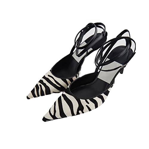 jonam High Heels High Heels Sequined Sandals Ankle Strap Pointed Toe Women Pumps Party Dress Shoes Slingbacks(Size:41 EU) von jonam
