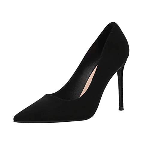 jonam High Heels High Heels Women Stiletto Pump Single Shoes Professional Shoes Black Party Black Wedding Shoe(Size:38 EU) von jonam