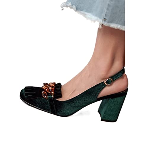 jonam High Heels Summer High Heel Sandals Women Slingback Sandals Fringe Pumps Banquet Shoe(Size:37 EU) von jonam