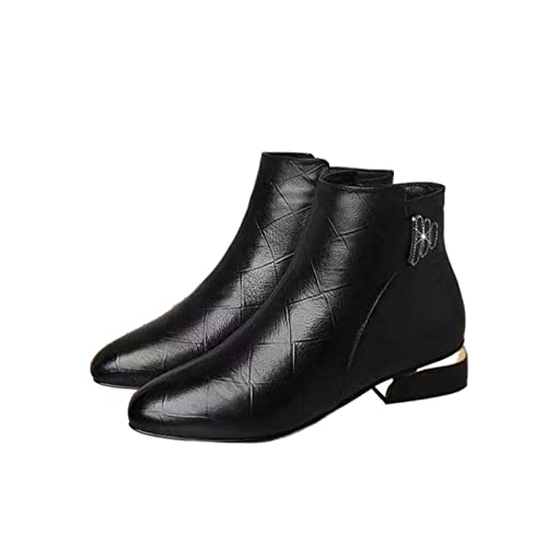 jonam High Heels Women Boots Autumn And Winter Pointed Toe Thick Heel Ankle Boots Shoes Boots Sewing Boots(Size:37 EU) von jonam
