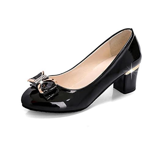 jonam High Heels Women Pumps Women Thin High Heels Dress Shoes Lady Wedding Shoes Female Black Working Shoes(Size:39 EU) von jonam