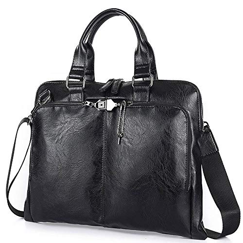 jonam Laptop Tragetasche Geschäftsleben Aktentasche Leder-Mann-Beutel-Computer-Laptop-Tasche Mann Umhängetasche Messenger Bags Herren Reisetaschen von jonam