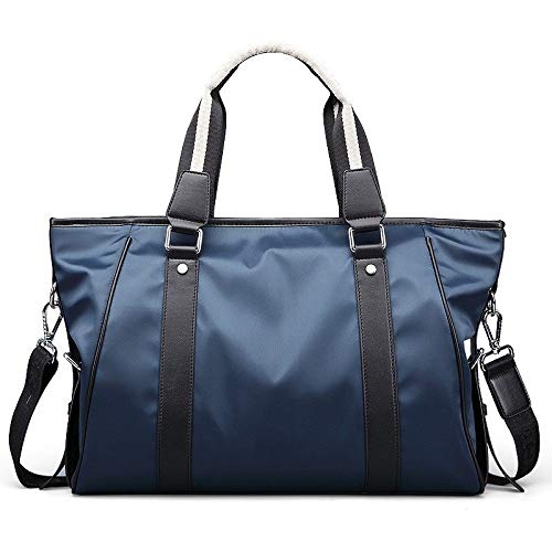 jonam Laptop Tragetasche Männer Lässige Aktentasche Handtasche Querschnitt Multifunktions Oxford Business Fashion Messenger Bag (Color : Blue) von jonam