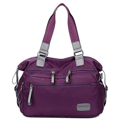 jonam Laptop Tragetasche Männer Umhängetasche Handtasche Wasserdichte Nylon Männliche Messenger Bag Reisetaschen Business Crossbody Bag (Color : Purple, Size : 40 * 16 * 28CM) von jonam