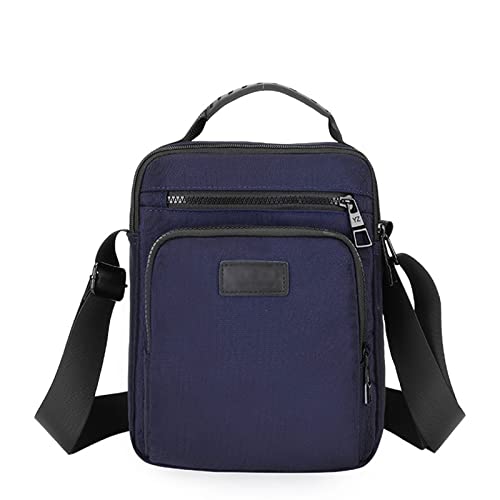 jonam Laptop Tragetasche Umhängetasche for männliche Handtasche Gute Quaity Crossbody Bags Business Casual Messenger Bag Männer Kleine Tasche Reisetaschen (Color : Blue, Size : 19X8X24cm) von jonam