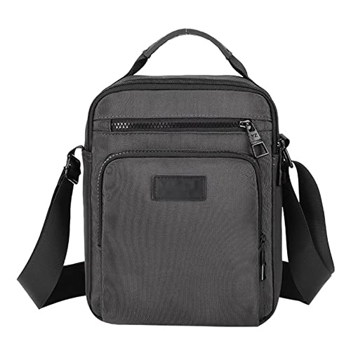 jonam Laptop Tragetasche Umhängetasche for männliche Handtasche Gute Quaity Crossbody Bags Business Casual Messenger Bag Männer Kleine Tasche Reisetaschen (Color : Grijs, Size : 19X8X24cm) von jonam