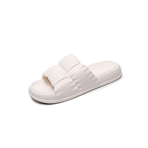 jonam Sandalen Herren Down Streamlined Petal Slippers Ladies Fashion Outer Beach Thick Bottom Sandals(Color:White,Size:40 EU) von jonam