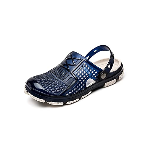 jonam Sandalen Herren Freizeit Männer Sandalen Mode Hausschuhe Freizeit Strandschuhe Sommer Männliche Schuhe Schwarzer Größe 40-45 Hausschuhe(Color:Blue,Size:43 EU) von jonam