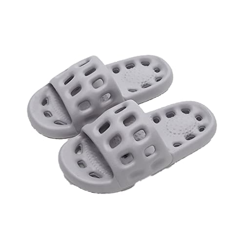 jonam Sandalen Herren Household Slippers Massage Shoes Bathroom Non-slip Flat Slides Women Sandals Men Summer Flip Flops(Color:Grijs,Size:36-37 23.5cm) von jonam