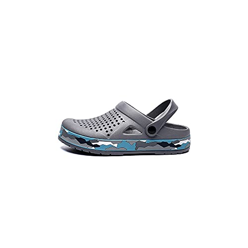 jonam Sandalen Herren Männer sommer sandalen für strand sport frauen rutschen männer single-on schuhe hausschuhe weibliche männliche gelee coGs wasser mules(Color:Grijs,Size:45 EU) von jonam