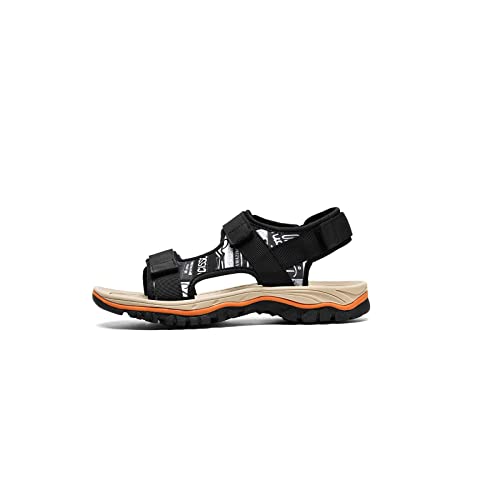 jonam Sandalen Herren Men Sandals Breathable Leisure Summer Shoes Fashion Retro Beach Casual Shoe Classic Outdoor Walking Sandals Men(Color:Black,Size:45 EU) von jonam