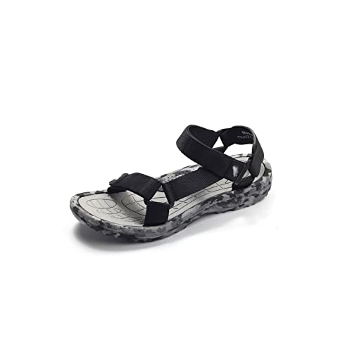 jonam Sandalen Herren Men Sandals Summer Convenient Flat Canvas+EVA Beach Fashion Slippers Outdoor Walking Non-slip Casual Flip Flop(Color:Grijs,Size:40 EU) von jonam