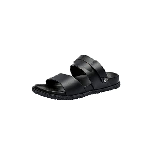 jonam Sandalen Herren Men Slippers Large One-word Slippers Trend Outdoor Wear Sandals Beach Shoes Deodorant Dual-use Sandals(Color:Black,Size:39 EU) von jonam