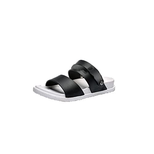 jonam Sandalen Herren Men Slippers Large One-word Slippers Trend Outdoor Wear Sandals Beach Shoes Deodorant Dual-use Sandals(Color:White,Size:40 EU) von jonam