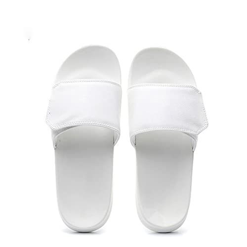 jonam Sandalen Herren Men Slippers Summer Fashion Buckle Sandals Men Non-Slip Soft Bottom Shoes Lazy Simple Outdoor Flip-Flops(Color:White,Size:44-45(27.5cm)) von jonam