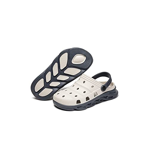 jonam Sandalen Herren Men Summer Clogs Eva Casual Beach Shoes Slip On Medical Slippers Male Soft Man Sandals(Color:Grijs,Size:40 EU) von jonam