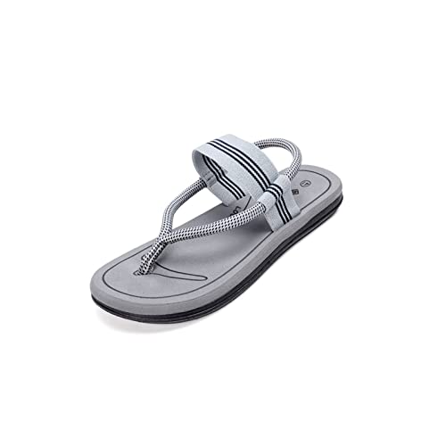 jonam Sandalen Herren Men's Flip-flops Men's Slippers Fashion Couple Sandals Beach Walking Shoes(Color:Grijs,Size:45 EU) von jonam