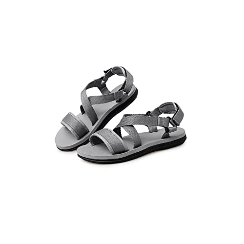 jonam Sandalen Herren Men's Summer Sandals Elastic Sandals(Color:Grijs,Size:43 EU) von jonam