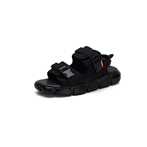 jonam Sandalen Herren Mode Männer Sandalen Jugend Lazy Beach Schuhe Handmade Outdoor Herren Sommer Sandalen Hase Sandalen Rutschfeste Sandale(Color:Black,Size:39 EU) von jonam