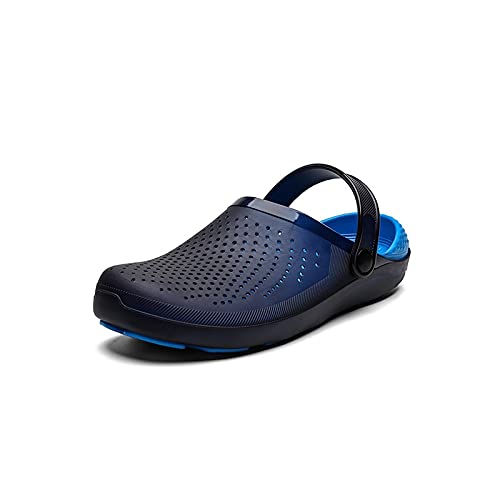 jonam Sandalen Herren Sale sommer männer sandalen hohl loch schuhe atmungsaktive männer strand sandalen männer EVA Slipper Gartenschuhe Herren Gelee Schuhe(Color:Blue,Size:43 EU) von jonam