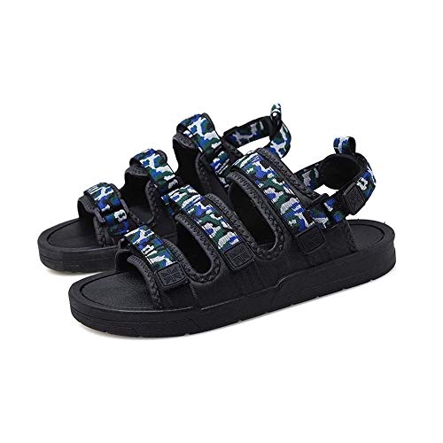 jonam Sandalen Herren Sandale for Männer Outdoor Wasserschuhe Kunstleder Hook & LoopStrap Toe Grund und bequeme Lightsome Gewicht Strand Cozy Breathable beiläufige Oxford-Schuhe Männer(Color:A,Size:42 von jonam