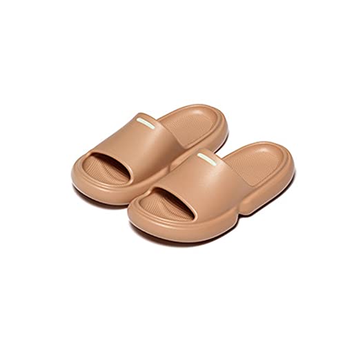 jonam Sandalen Herren Sandals Slides For Women Men Bathroom Anti-slip Patch Sole Summer Slippers Noctilucent Outside Shoes(Color:Bruin,Size:39-40 25cm) von jonam