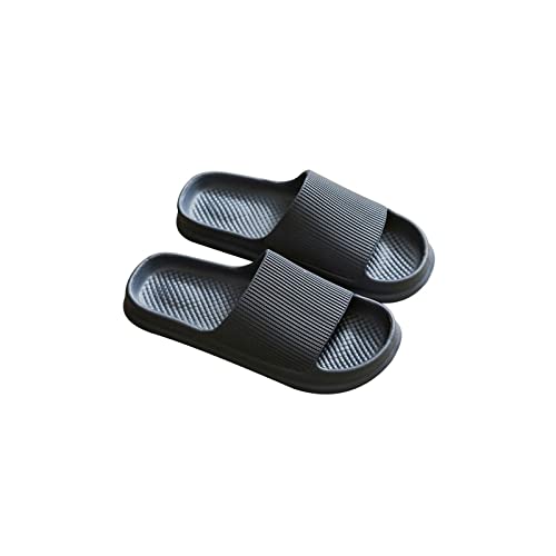 jonam Sandalen Herren Slides Women Bathroom Shoes Summer Thick Platform Sandals Home Indoor Anti-slip Men Ladies Slippers Outdoor Beach Shoes(Color:Black,Size:38-39(fit 37-38)) von jonam