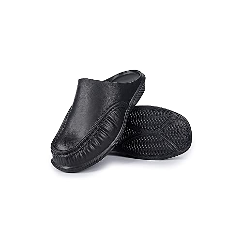 jonam Sandalen Herren Sommer Herren-Clogs Outdoor Sandalen Leichte Slip-On-halbe Müßiggänger-Plattform Home Hausschuhe Herren Weichen unten(Color:Black,Size:44 EU) von jonam