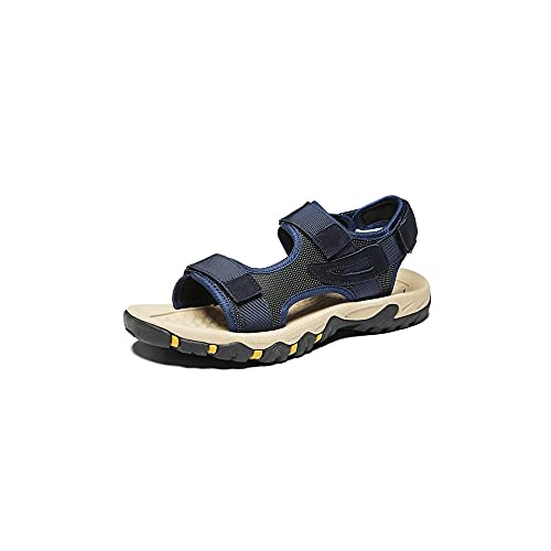 jonam Sandalen Herren Sommer Leichte Männer Sandalen im Freien Strand Sandalen atmungsaktiv rutschfeste casual schuhe weiche männer wating schuhe große größe(Color:Blue,Size:45 EU) von jonam