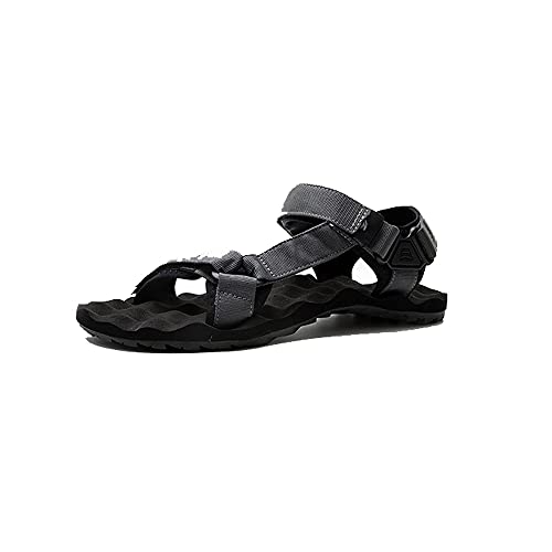 jonam Sandalen Herren Sommer für Männer EVA Injektionsschuhe Licht und gewölbte offene Sandalen Männer verschleißfeste Leinwand Freizeitschuhe(Color:Grijs,Size:43 EU) von jonam