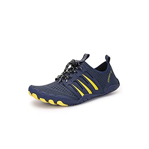 jonam Sandalen Herren Summer Aqua Shoes Shoes Men Breathable Woman Sneakers Adult Beach Large Shoes Swimming Upstream Water Sandals(Color:Deep Blue,Size:39 EU) von jonam