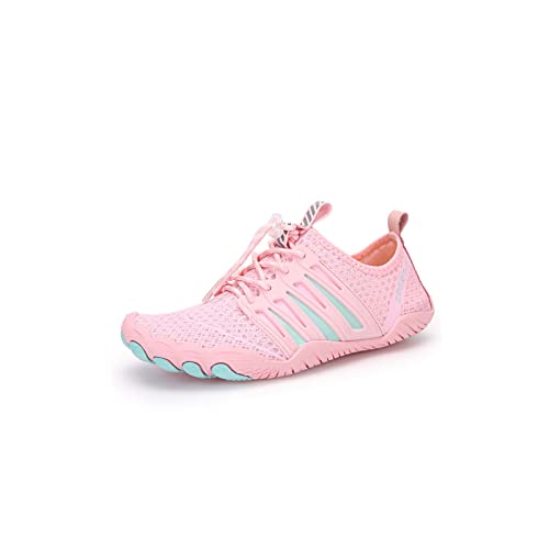 jonam Sandalen Herren Summer Aqua Shoes Shoes Men Breathable Woman Sneakers Adult Beach Large Shoes Swimming Upstream Water Sandals(Color:Pink,Size:36 EU) von jonam