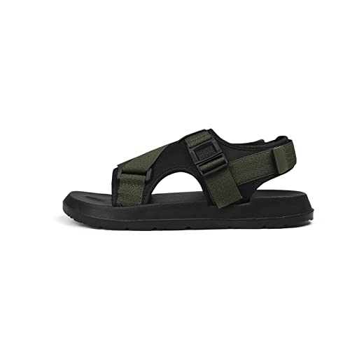 jonam Sandalen Herren Summer Sandals for Women And Men Fashion Beach Holiday Men Casual Sandals Outdoor Comfortable EVA Satin Slip-on Couple Sandals(Color:Green,Size:44 EU) von jonam