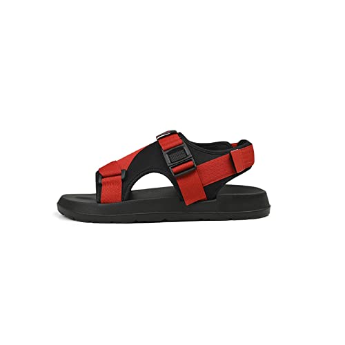 jonam Sandalen Herren Summer Sandals for Women And Men Fashion Beach Holiday Men Casual Sandals Outdoor Comfortable EVA Satin Slip-on Couple Sandals(Color:Red,Size:42 EU) von jonam