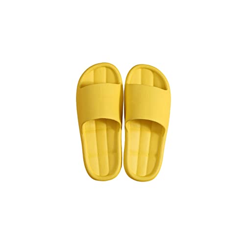 jonam Sandalen Herren Unisex Slippers Women Men Couple Waterproof Sandals Bathroom Summer Beach Non-Slip Indoor Home Soft Sole(Color:Yellow,Size:42-43) von jonam