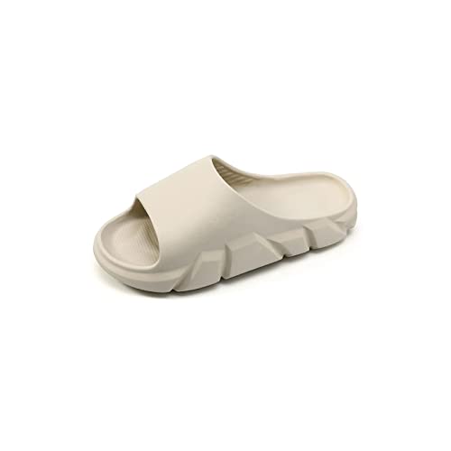 jonam Sandalen Herren Unisex Summer Slides Slip On Thick Sole Home Slippers Lightweight Summer Beach Sandal For men women(Color:Beige,Size:35-36) von jonam