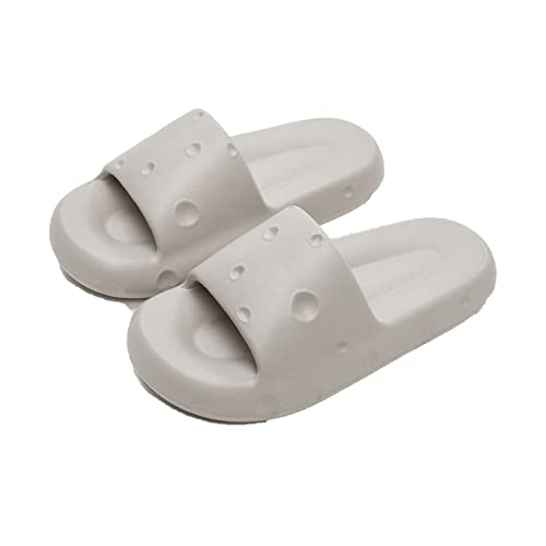 jonam Sandalen Herren Women Platform Shoes Soft Indoor Slides For Women Anti-slip Summer Sandals Women Bathroom Shoes Shower(Color:Grijs,Size:38-39 24.5cm) von jonam