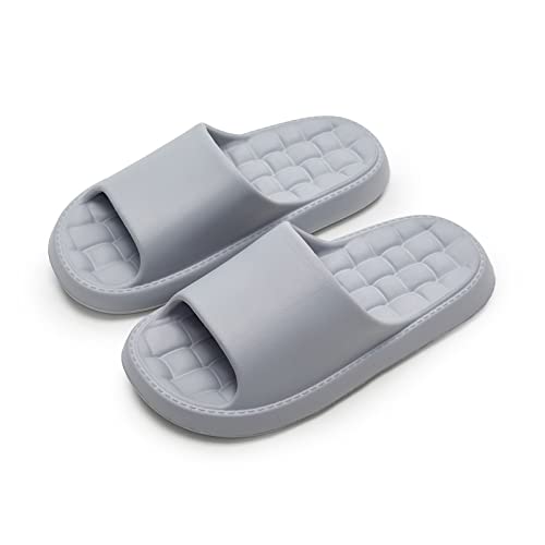 jonam Sandalen Herren Women Slippers Simple Solid Color Shoes Non-slip Bathroom Slides Flops Couples Unisex Platform Shoes(Color:Blue,Size:40-41 25.5cm) von jonam