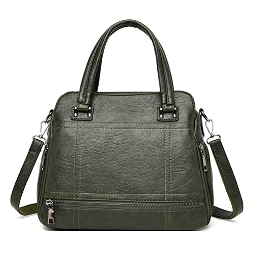 jonam Umhängetasche All-Match One-Shoulder Große Mode Messenger Bag Weibliche Tasche, Lederhandtaschen Frauen Taschen, Frauen Umhängetasche (Color : Green) von jonam