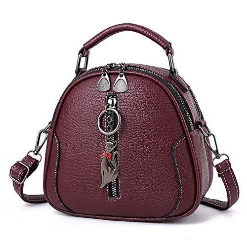 jonam Umhängetasche Autumn ladies shoulder bag cute pendant handbag messenger bag trendy female bag (Color : Purple) von jonam